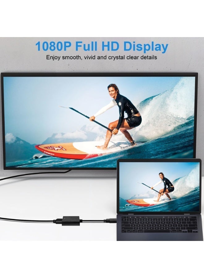 OSHIMA USB to HDMI Adapter, Converter with Audio 1080P Full HD Video Display Connector, for PC Laptop Desktop Projector HDTV, Compatible with Windows 11/10/8/8.1/7 and MacOS System - Image 4